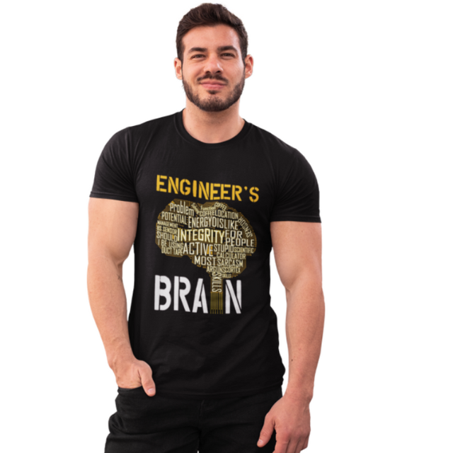 Set cadou personalizat pentru ingineri cu tricou si cana Inginer3007 Brain