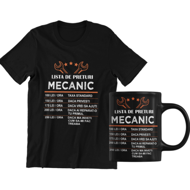 Set cadou personalizat pentru ingineri cu tricou si cana  Inginer3009  Preturi la mecanic