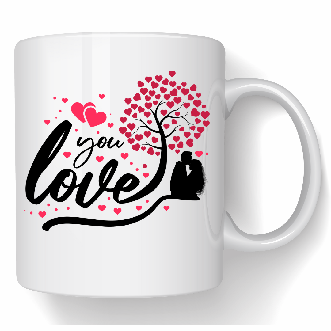 Set cana si tricou personalizate pentru ziua indragostitilor Valentines Day SVD3006