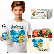 Set Promo Back to School Simba Stitch– Tricou + Cutie + Bidon Personalizat pentru copilul tău