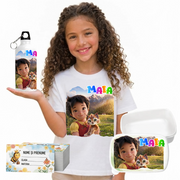 Set Promo Back to School HEIDI, fetita din munti– Tricou + Cutie + Bidon Personalizat pentru copilul tău