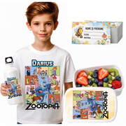 Set Promo Back to School Zootropolis– Tricou + Cutie + Bidon Personalizat pentru copilul tău
