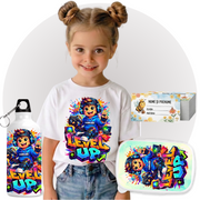Set Promo Back to School Roblox– Tricou + Cutie + Bidon Personalizat pentru copilul tău