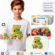 Set Promo Back to School – Tricou + Cutie + Bidon Personalizat pentru copilul tău