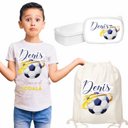 Set promotional Back to school prima zi de gradinita scoala din bumbac  fotbal ABS341