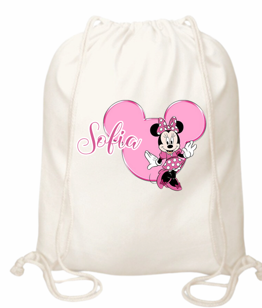 Set promotional Back to school prima zi de gradinita scoala din bumbac model Minnie  ABS335