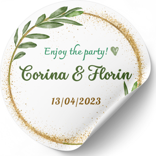 Set stickere etichete autoadezive personalizate Enjoy the party