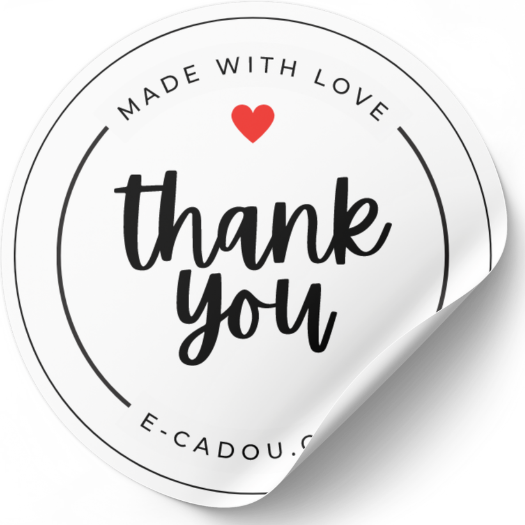 Set stickere etichete autoadezive personalizate  Thank you