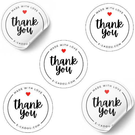 Set stickere etichete autoadezive personalizate  Thank you