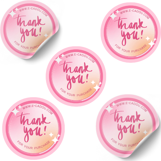 Set stickere etichete autoadezive personalizate  Thank you