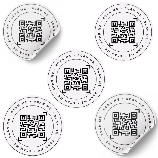 Set stickere etichete autoadezive personalizate  cod QR