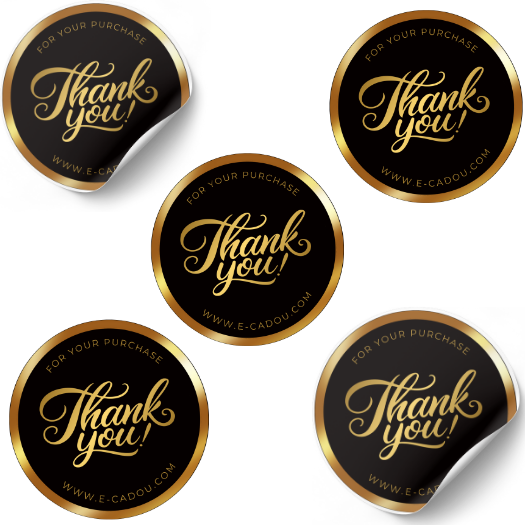 Set stickere etichete autoadezive personalizate  Thank you
