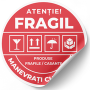 Set stickere etichete autoadezive personalizate  Atentie produse fragile