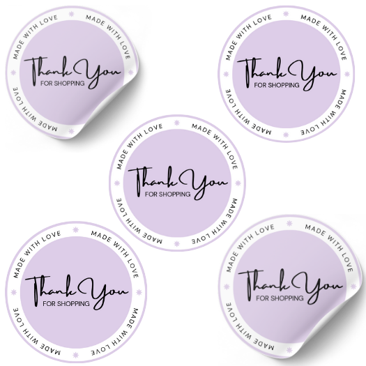 Set stickere etichete autoadezive personalizate  Thank you