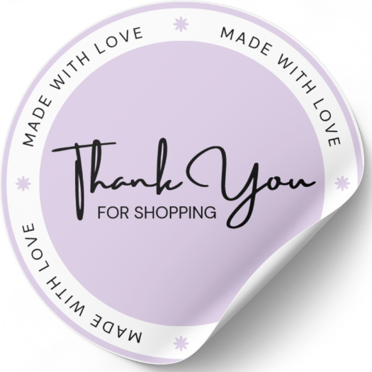 Set stickere etichete autoadezive personalizate  Thank you
