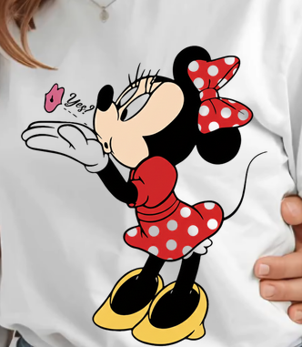 Set tricouri pentru cuplu personalizate cu imprimeu – Minnie & Mickey | Valentine’s Day ❤️