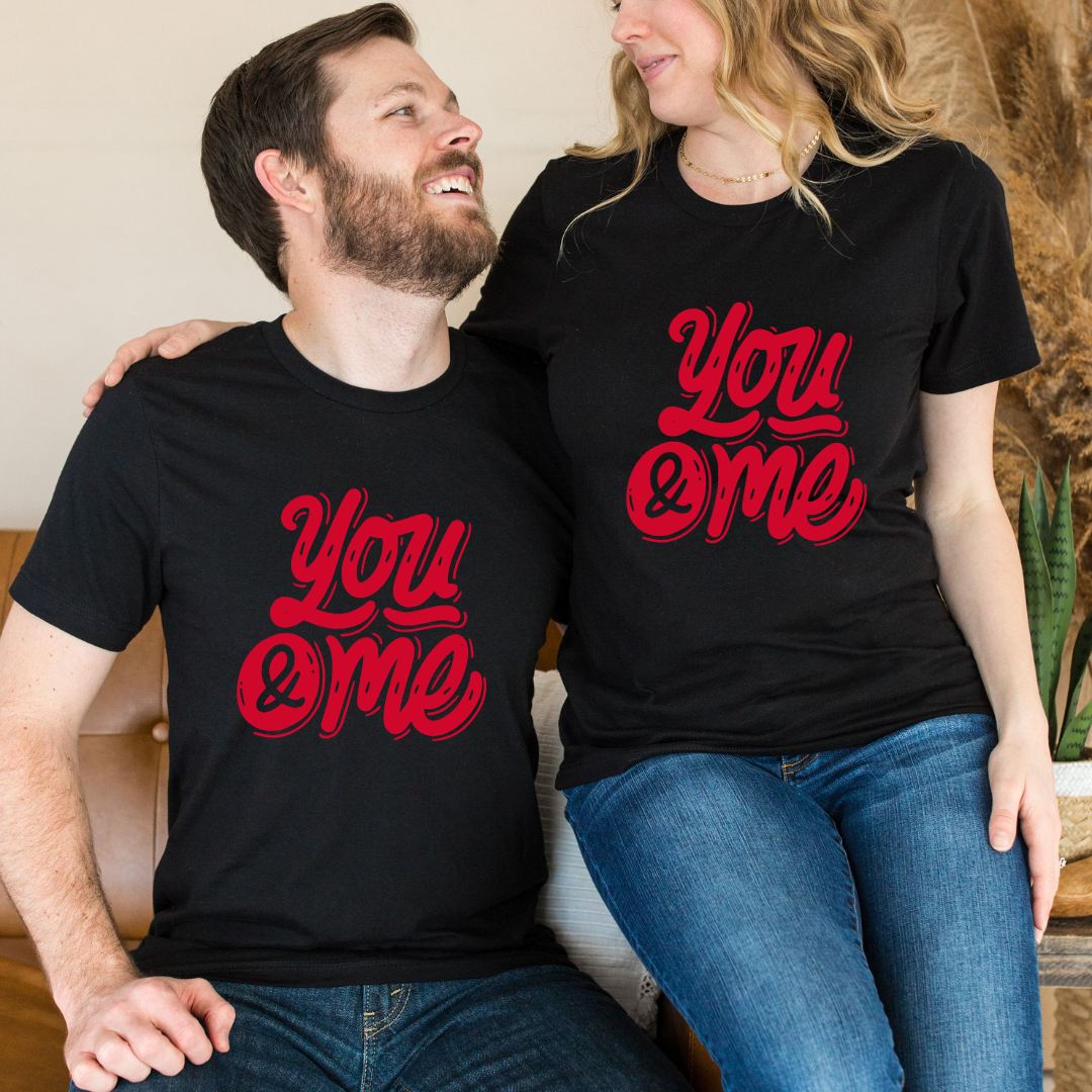 Set tricouri pentru cuplu personalizate Valentines Day VD2417B You & me
