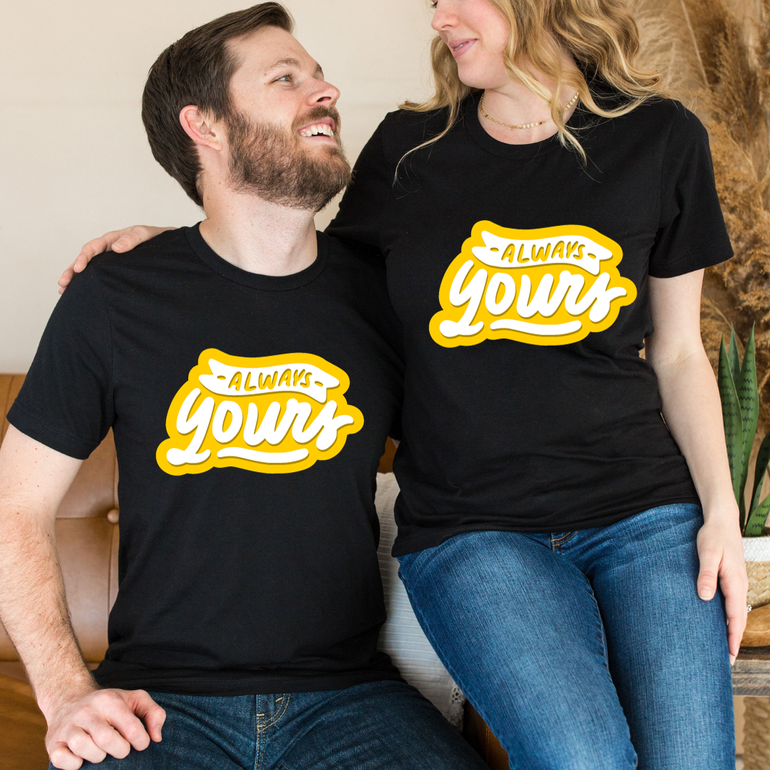 Set tricouri pentru cuplu personalizate Valentines Day VD2418 Always yours