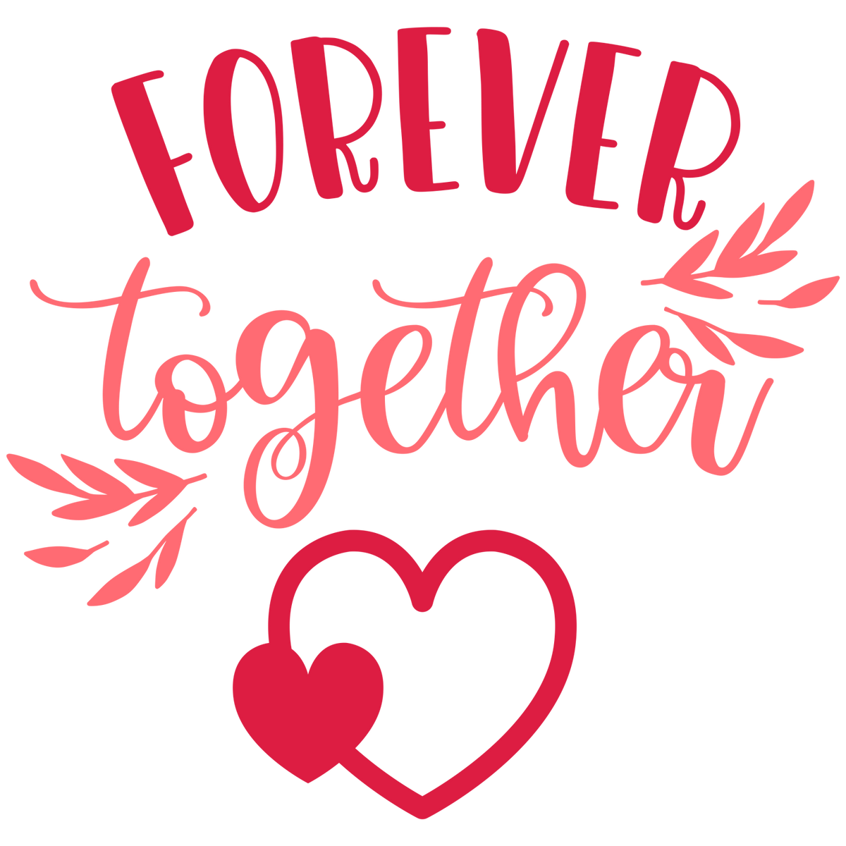 Set tricouri pentru cuplu personalizate Valentines Day VD2424 Forever together