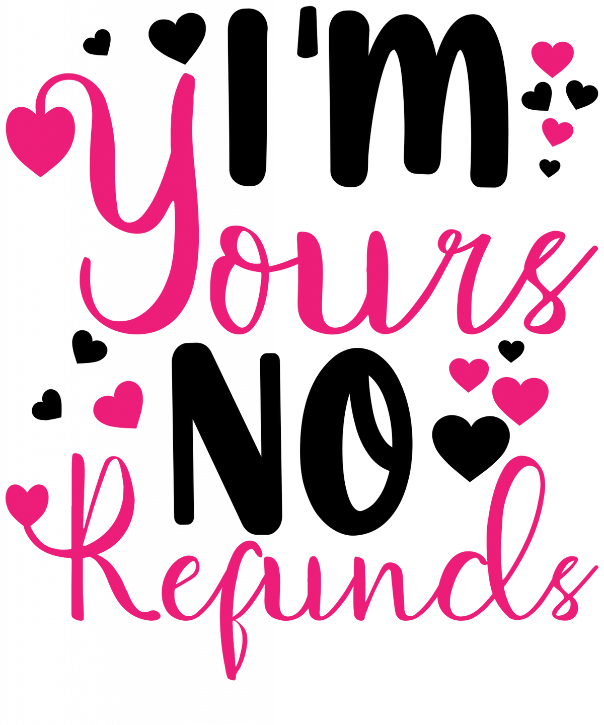 Set tricouri pentru cuplu personalizate Valentines Day VD2429 Im yours no refund