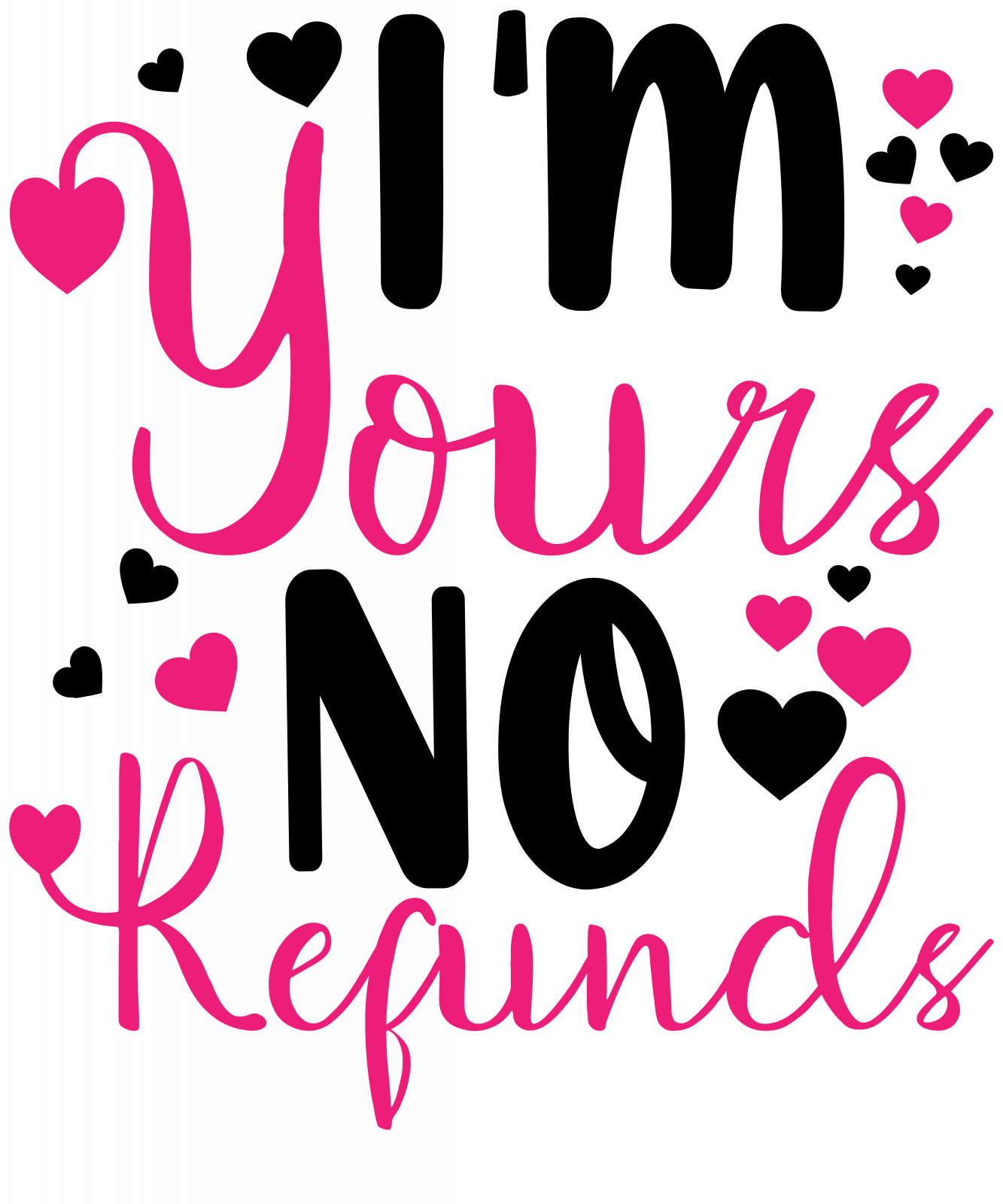 Set tricouri pentru cuplu personalizate Valentines Day VD2429 Im yours no refund
