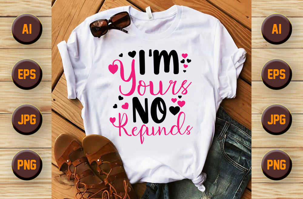 Set tricouri pentru cuplu personalizate Valentines Day VD2429 Im yours no refund