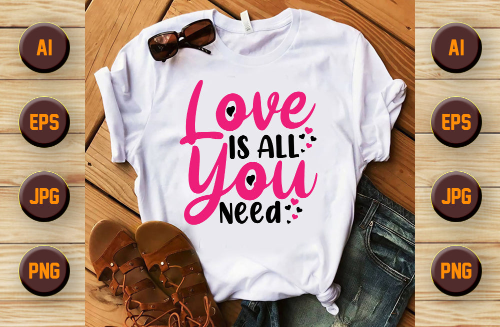 Set tricouri pentru cuplu personalizate Valentines Day VD2430 Love is all I need