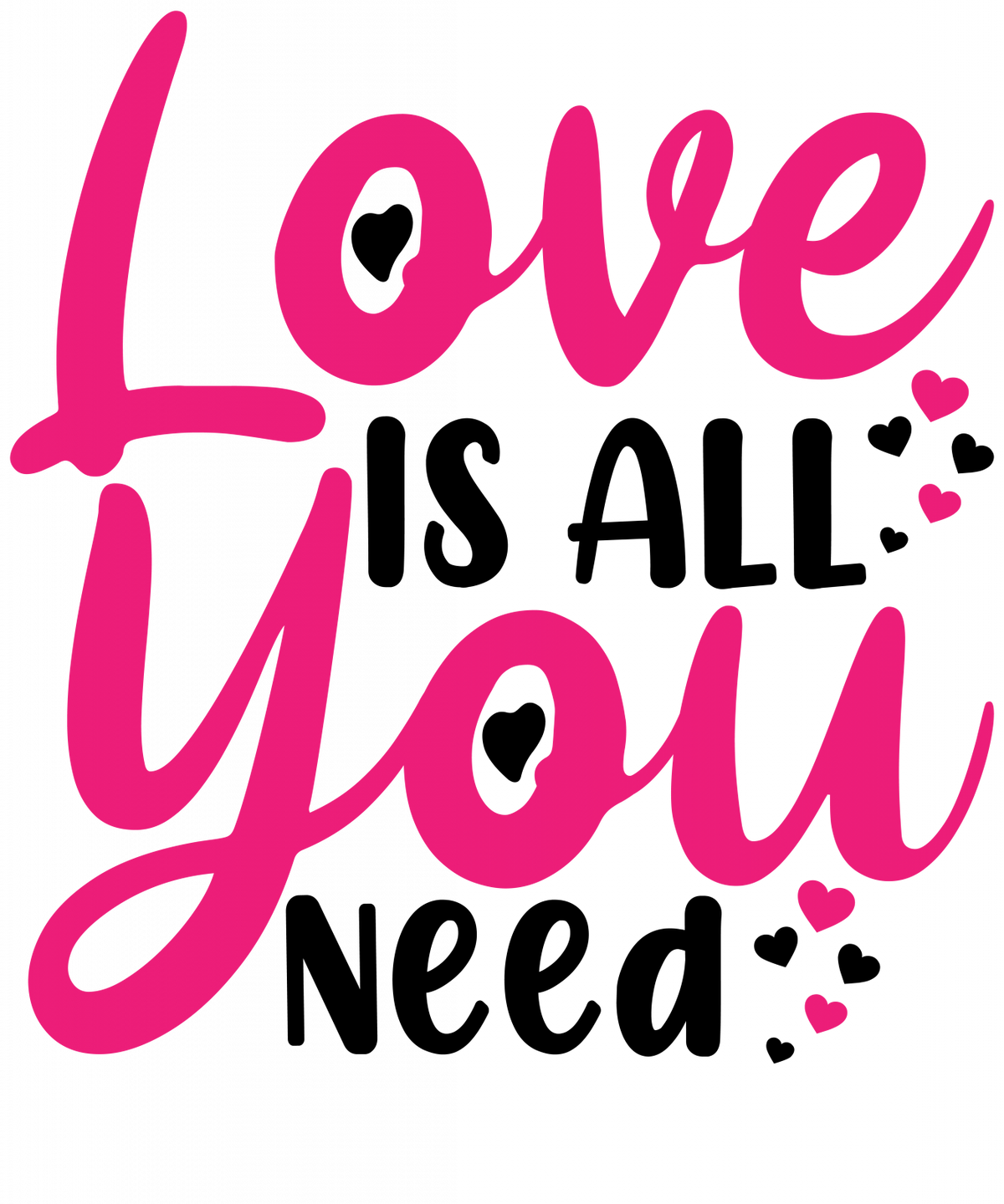 Set tricouri pentru cuplu personalizate Valentines Day VD2430 Love is all I need