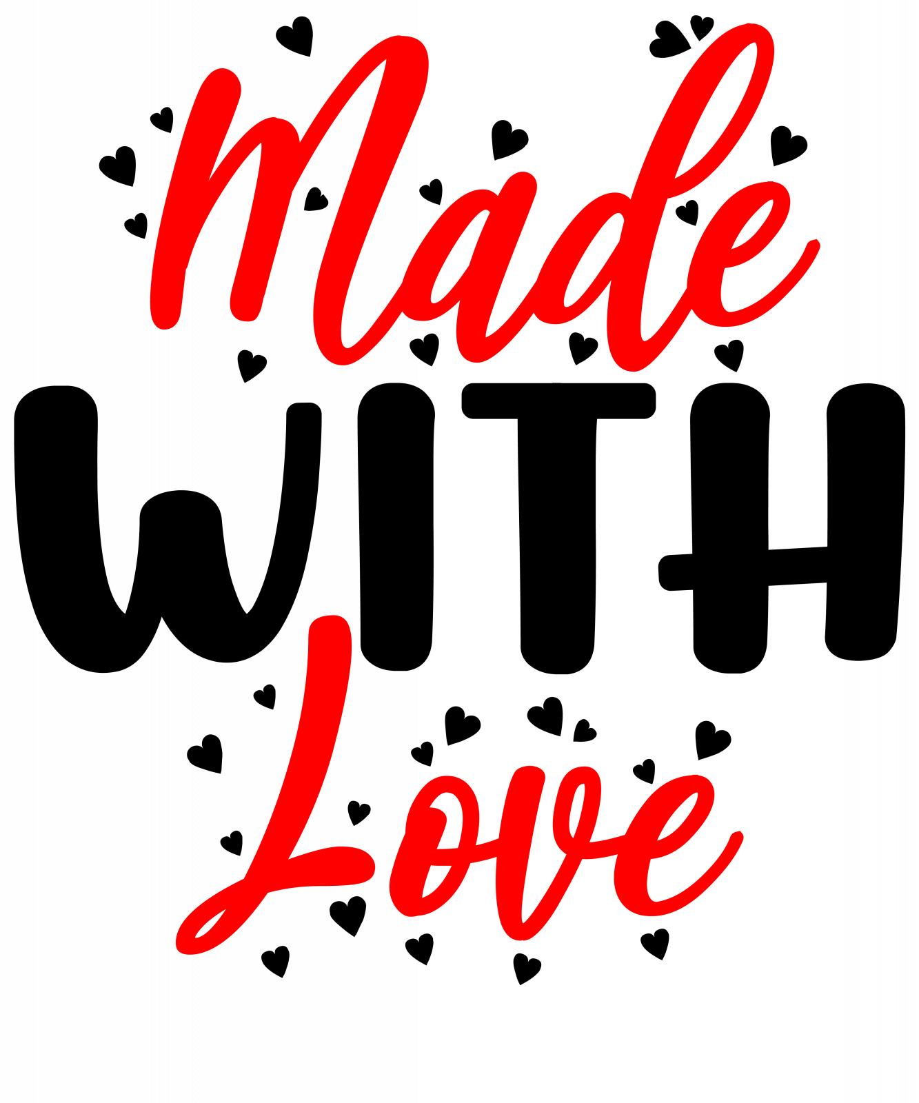 Set tricouri pentru cuplu personalizate Valentines Day VD2431 made with LOVE