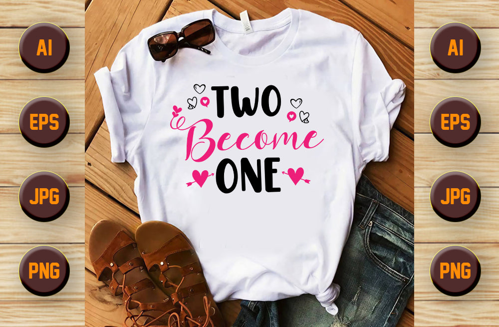 Set tricouri pentru cuplu personalizate Valentines Day VD2432 Two become one