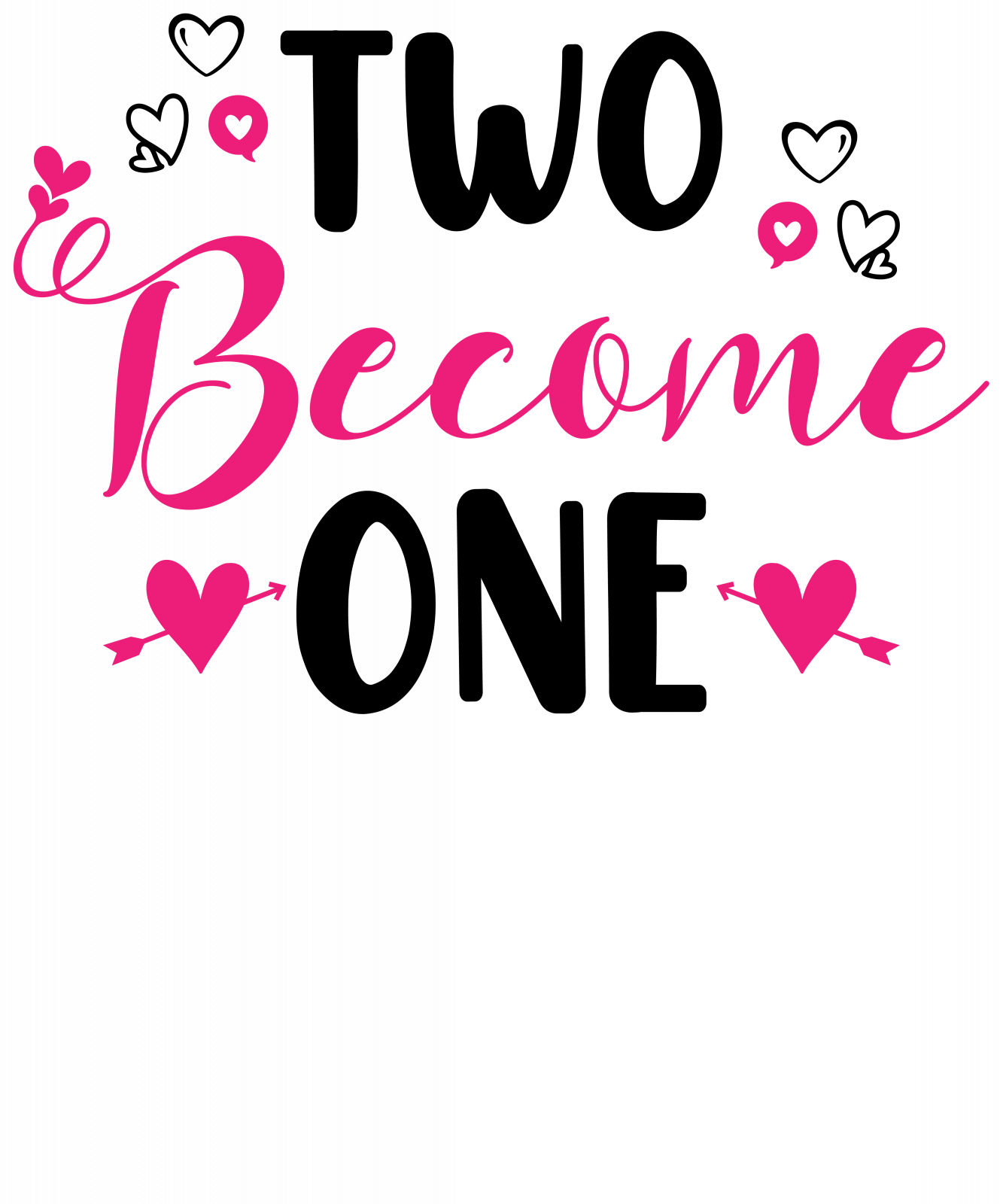 Set tricouri pentru cuplu personalizate Valentines Day VD2432 Two become one