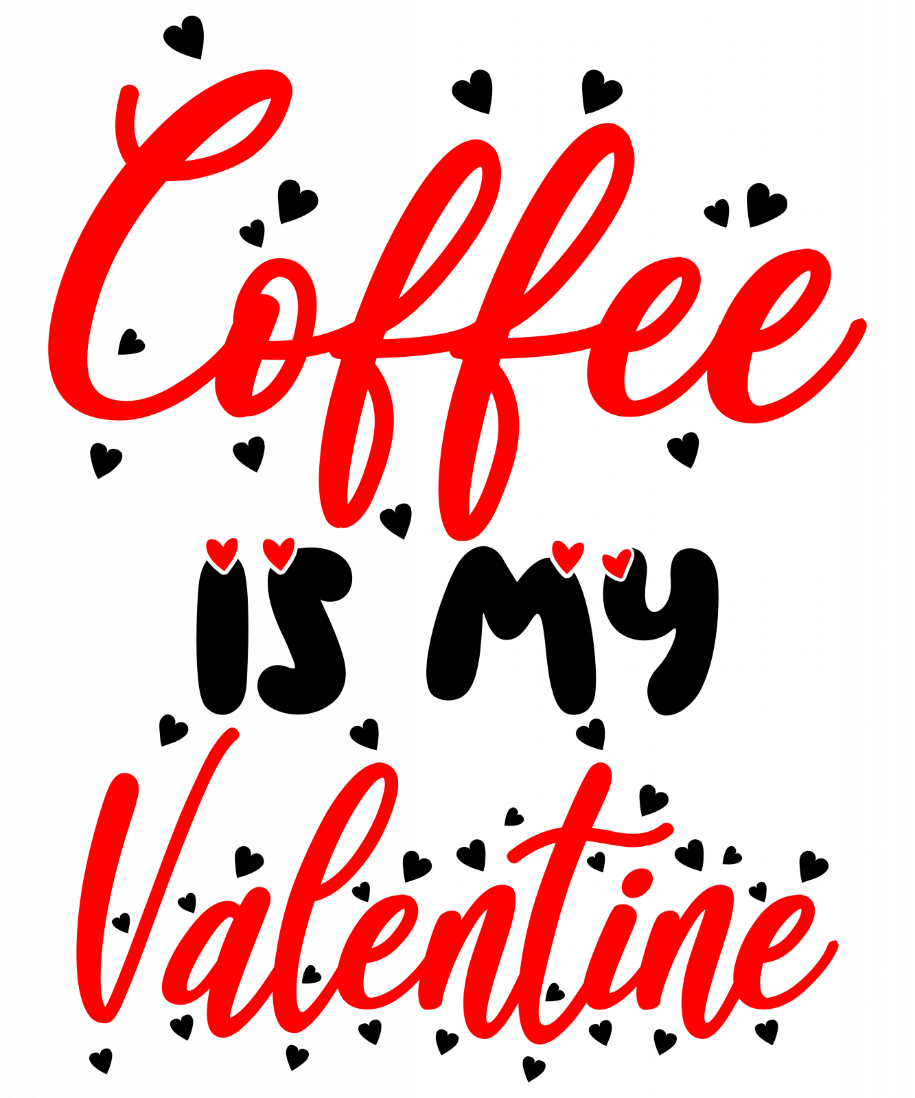 Set tricouri pentru cuplu personalizate Valentines Day VD2434 Coffee is my valentine