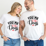 Set tricouri pentru cuplu personalizate Valentines Day VD2437 You Me & the Dogs