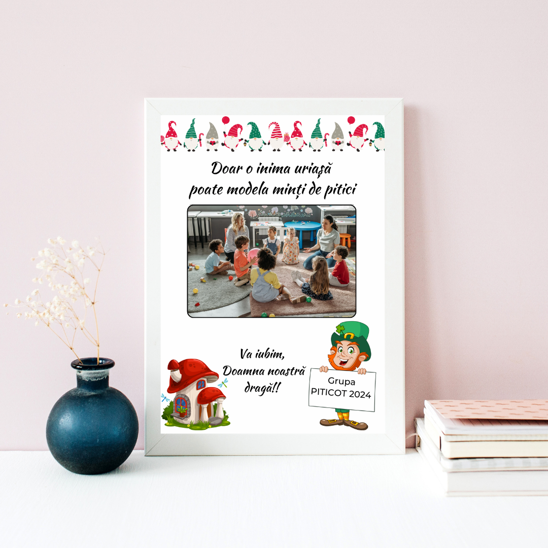 Tablou Cadou educatoare gradinita Grupa Piticilor 8 martie cu mesaje personalizate T1016_11