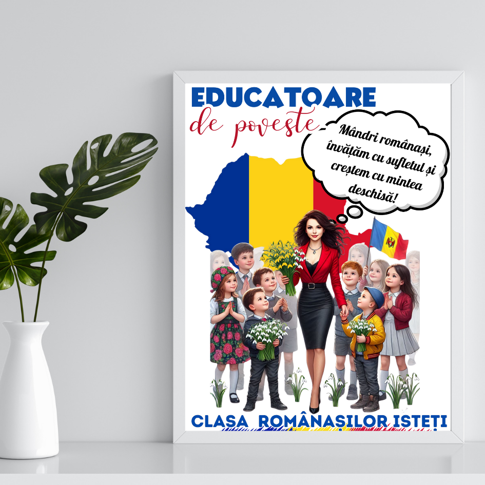 Tablou Cadou invatatoare sau profesoare 8 martie cu mesaje personalizate