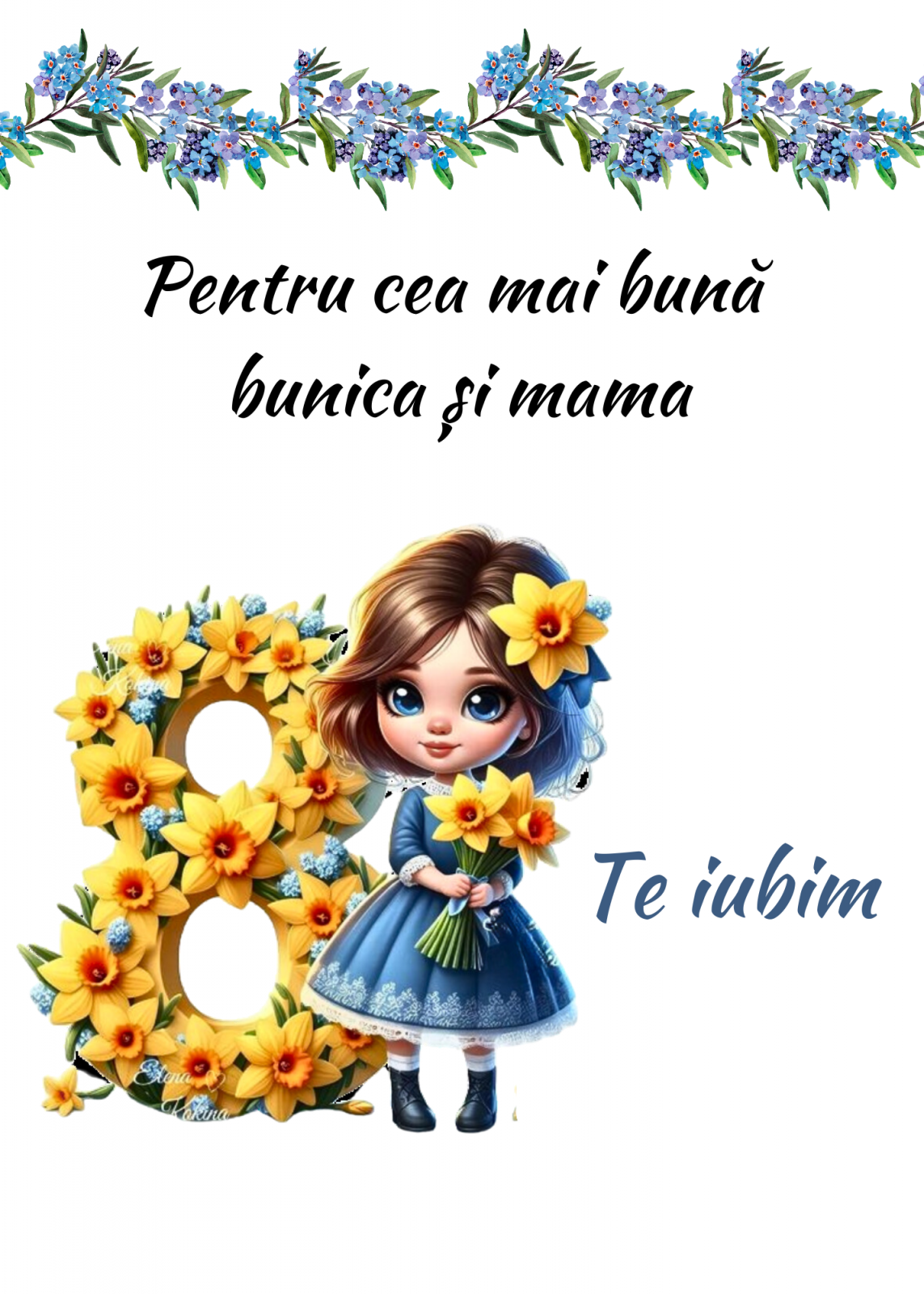 Tablou Cadou invatatoare sau profesoare 8 martie cu mesaje personalizate T1016_02