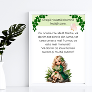 Tablou Cadou invatatoare sau profesoare 8 martie cu mesaje personalizate T1016_118