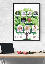 Tablou personalizat Colaj foto arbore genealogic- Cadoul ideal pentru familie TA4_P213 Happy Family