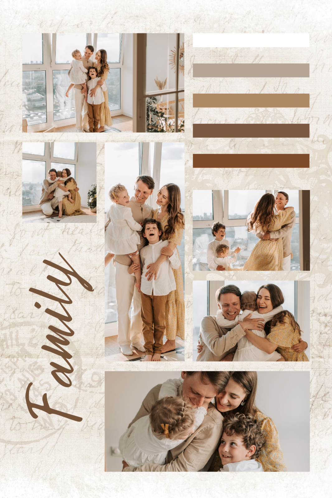 Tablou personalizat cu 6 poze de familie - Cadoul ideal pentru familie TA4_P2