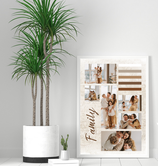 Tablou personalizat cu 6 poze de familie - Cadoul ideal pentru familie TA4_P2