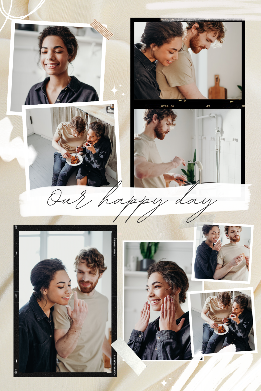 Tablou personalizat cu 8  poze de familie - Cadoul ideal pentru familie TA4_P3 Our Happy Day