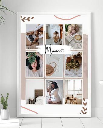 Tablou personalizat cu 9 poze de familie - Cadoul ideal pentru familie TA4_P3 Moments