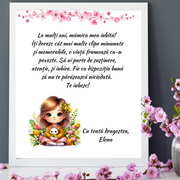 Tablou Personalizat Ziua Mamei 8 martie  pentru mama, bunica, nasa TP1024
