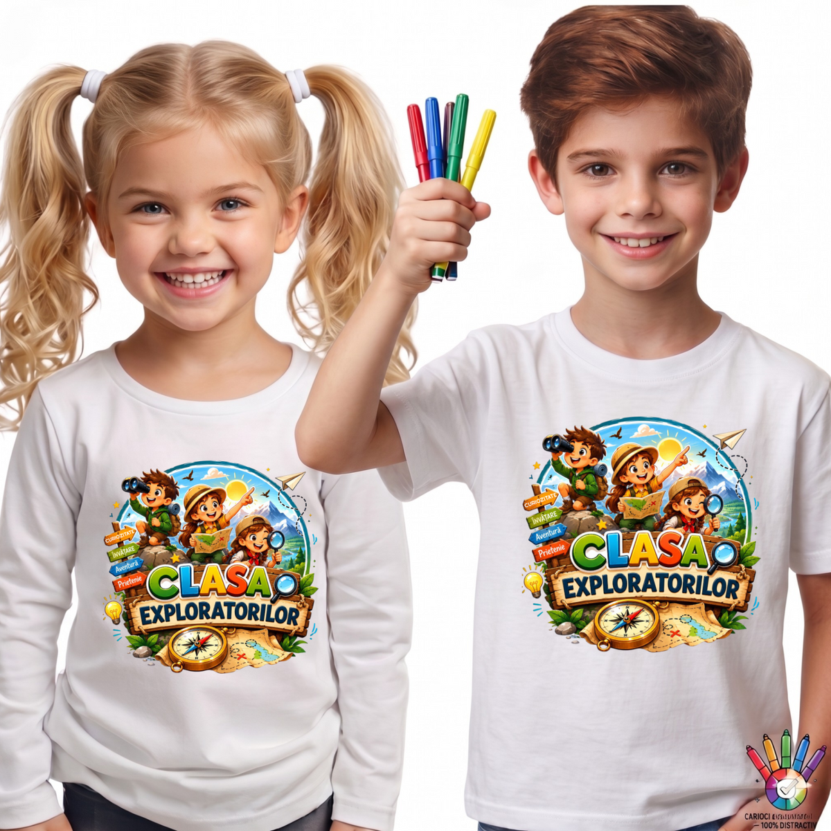 Tricou  Clasa Exploratorilor, personalizat pentru Copii și Profesori
