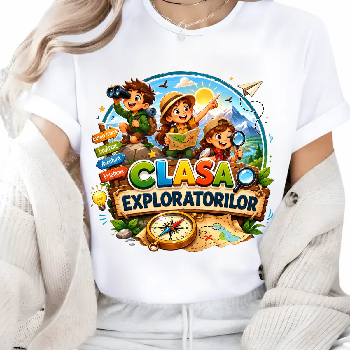 Tricou  Clasa Exploratorilor, personalizat pentru Copii și Profesori
