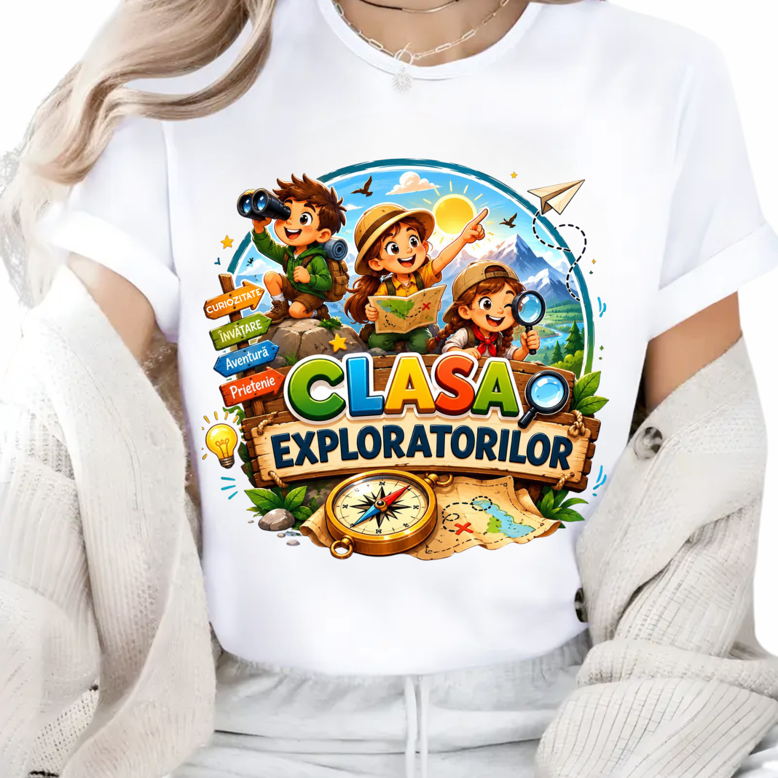 Tricou  Clasa Exploratorilor, personalizat pentru Copii și Profesori