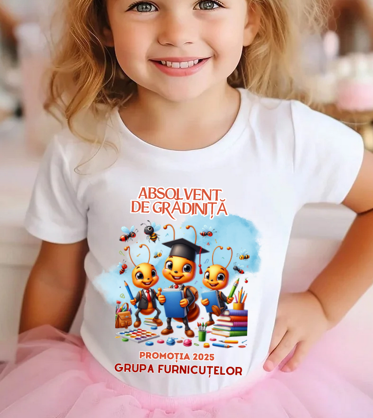 Tricou absolvire Clasa Furnizutelor pentru  educatoare, elevi clasa 4 sau gradinita ABS10906.02