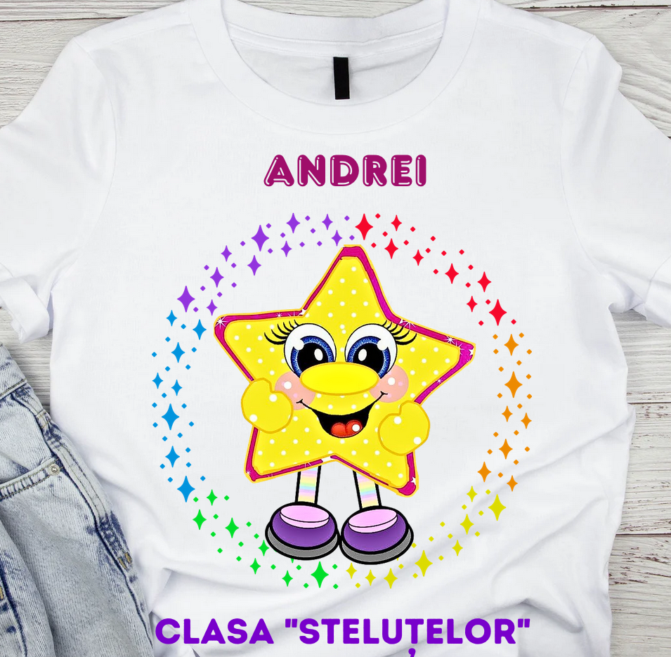 Tricou absolvire Clasa stelutelor pentru  educatoare, elevi clasa 4 sau gradinita ABS10896