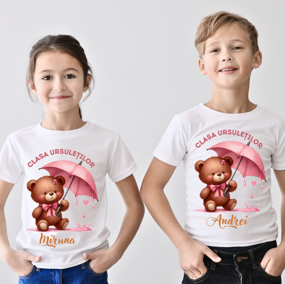 Tricou absolvire Clasa ursuletilor pentru elevi clasa 4 sau gradinita ABS1076