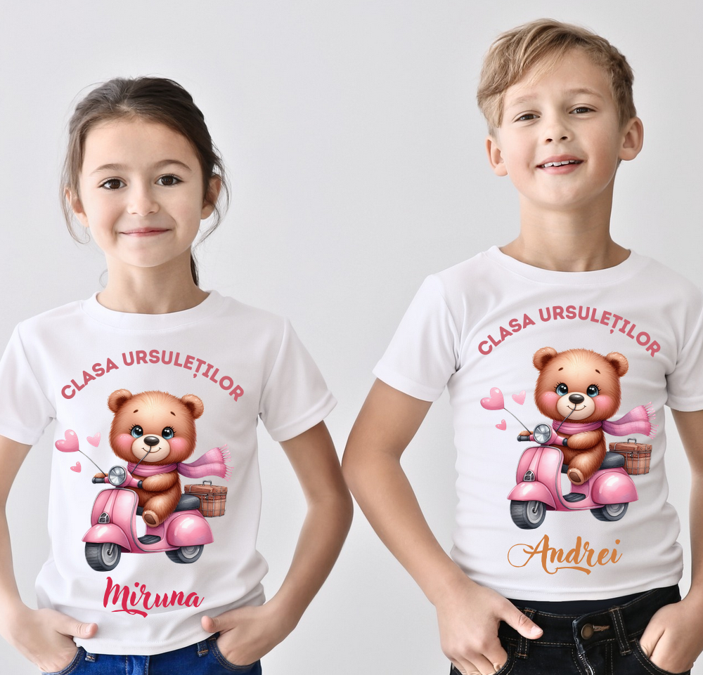 Tricou absolvire Clasa ursuletilor pentru elevi clasa 4 sau gradinita ABS1077